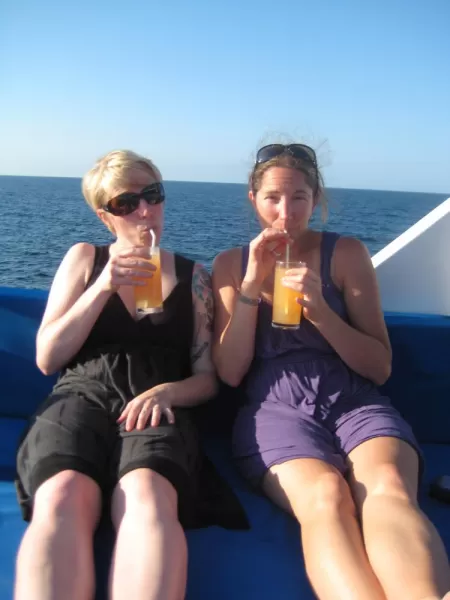 Sips on the top deck!