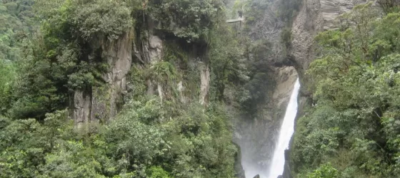 Devil's Cauldron Waterfall in Banos