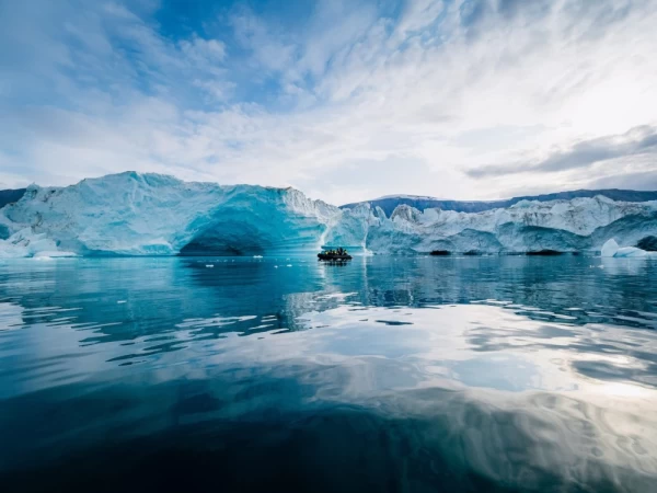 Expeditioners marvel at the sheer beauty of icebergs