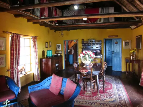 Colorful lobby at El Porvenir