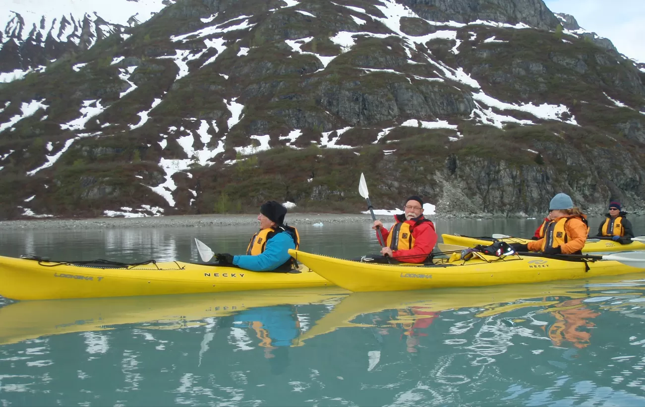 Kayak in the pristine waters of Alaska