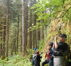Hiking with our guide
