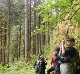 Hiking with our guide