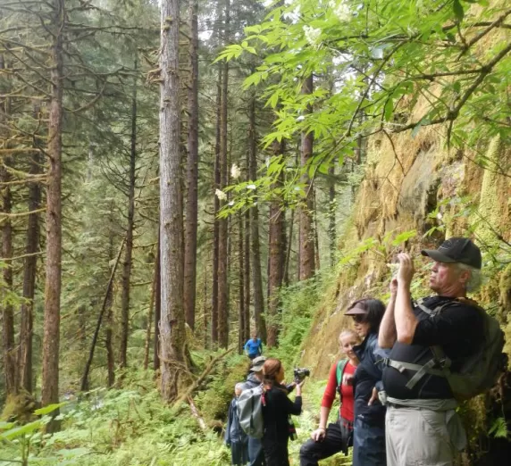 Hiking with our guide