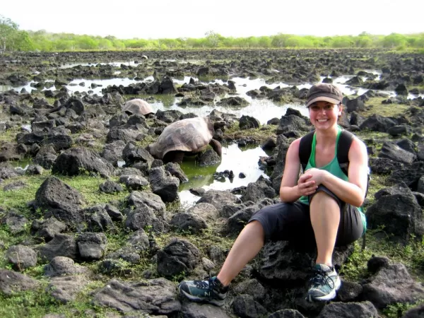 A giant lagoon with hundreds of giant tortoises- La Galapaguera, San Cristobal
