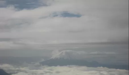 A view of Cotopaxi Volcano from the air