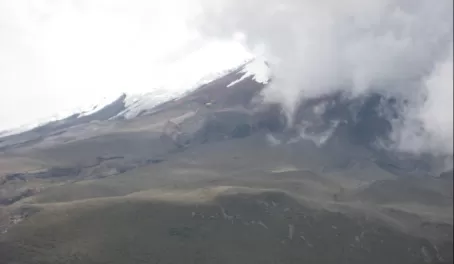 Cotopaxi Volcano - that tiny yellow speck is where we will hike to