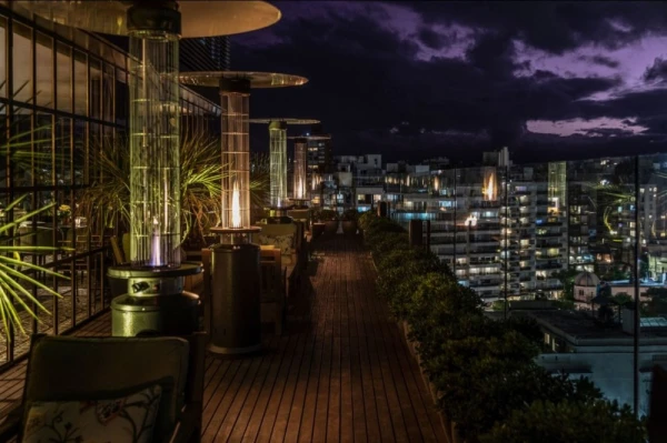 Hotel Montevideo's city view at night