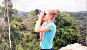 Bird watching with Ben at the Caracol ruins in Belize