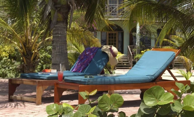 Lounge chair to beachfront rooms