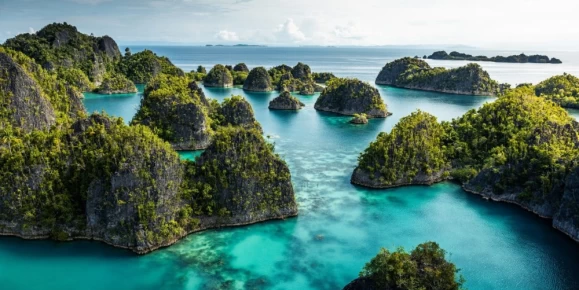 Aerial view of Raja Ampat