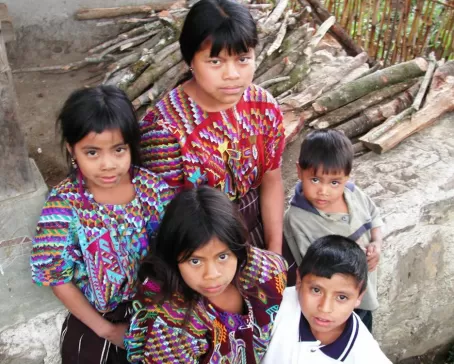 Maya children in the Guatemala Highlands