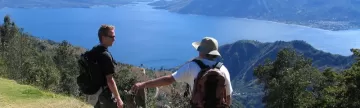 Beautiful views hiking by Lake Atitlan