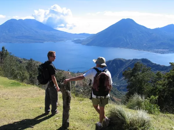 Beautiful views hiking by Lake Atitlan