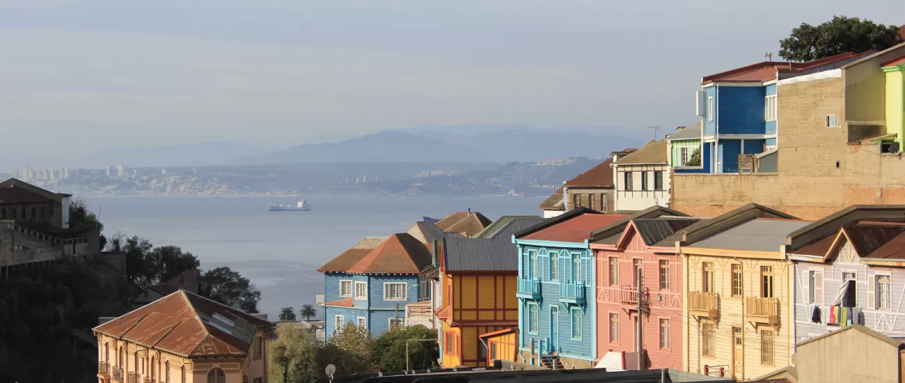 Stroll past the quaint homes in Valparaiso