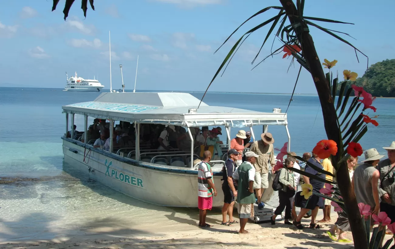 Access the shore aboard the specially designed expedition vessel Xplorer