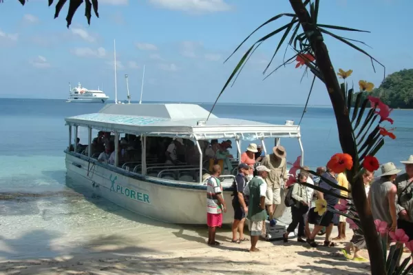 Access the shore aboard the specially designed expedition vessel Xplorer