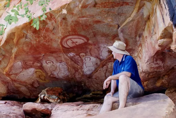 Admire ancient Aboriginal rock art 