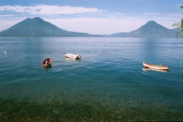 Boats on Lake Atitlan, Guatemala