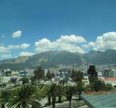Our 1st morning in Quito, great view from JW Marriott