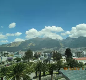 Our 1st morning in Quito, great view from JW Marriott