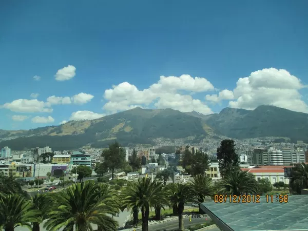 Our 1st morning in Quito, great view from JW Marriott