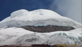 Snow/ice capped Cotopaxi, thanks to camera zoom feature!
