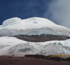 Snow/ice capped Cotopaxi, thanks to camera zoom feature!
