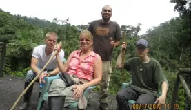 Taking a break, overlooking the cloud forest...