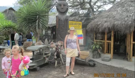 \"On\" the equator now.  I missed the tour but got the pic..