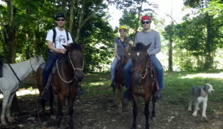 Our group is ready to go horseback riding