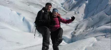 Happy feet on the Perito Moreno Glacier