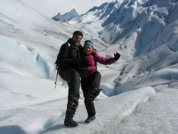 Happy feet on the Perito Moreno Glacier