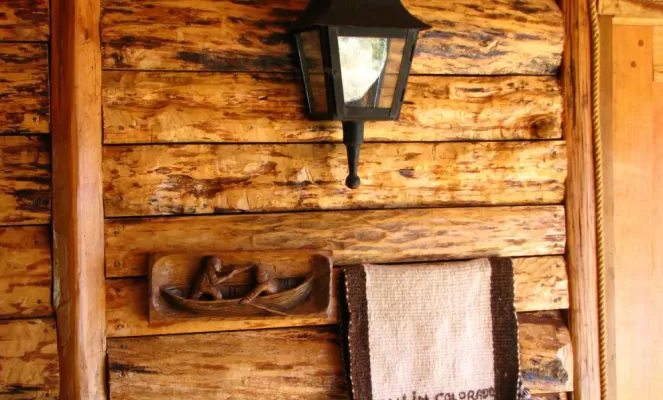 Cabins are rustic, comfortable and elegantly furnished
