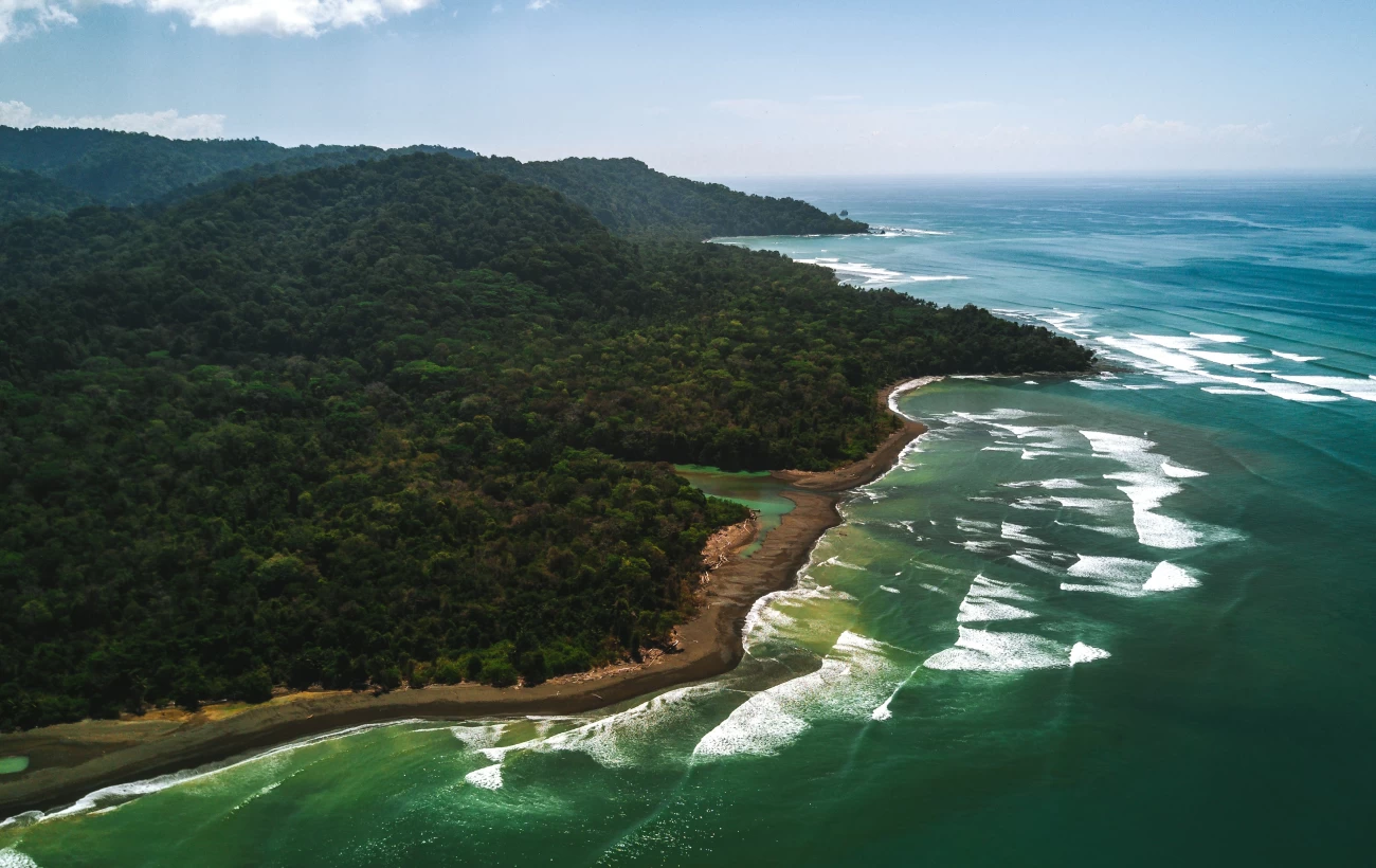 Jungle and Coastline of Corcovado National Park, Costa Rica