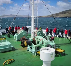 Setting off towards the Falkland Islands on Ortelius