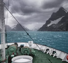 Entering Drygalski Fjord