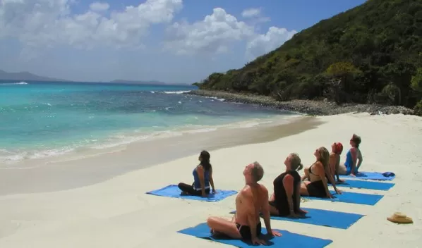 Enjoy activities such as yoga on the beach