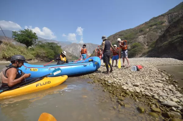 Rafting during Colombia Tour