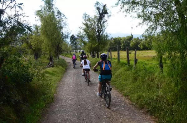 Mountain Biking during Colombia Tour