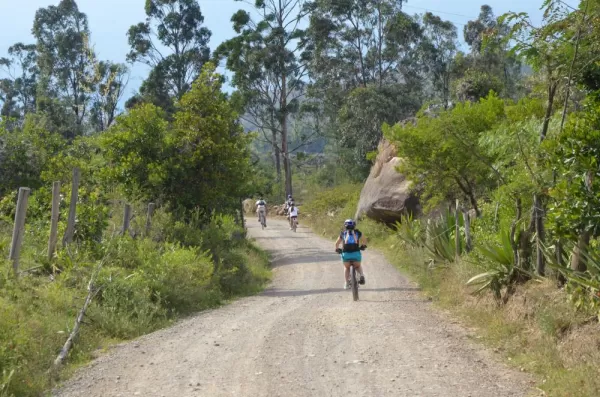 Mountain Biking during Colombia Tour