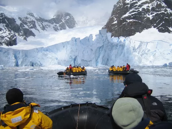 Zodiac excursion during an Antarctica nature tour