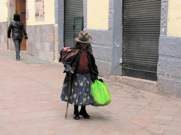 A Peruvian woman on the streets of Cusco