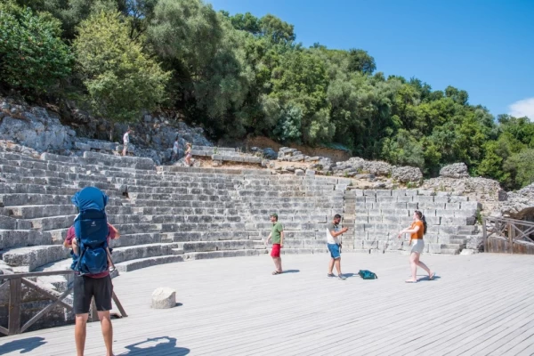 The old theater at Butrint national park in Albania