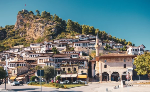 Famous city of Berat in Abania