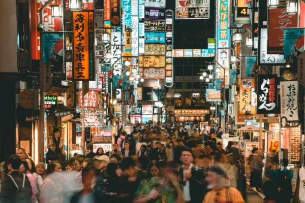 Entertainment night life district at Kabukicho in Shinjuku Tokyo