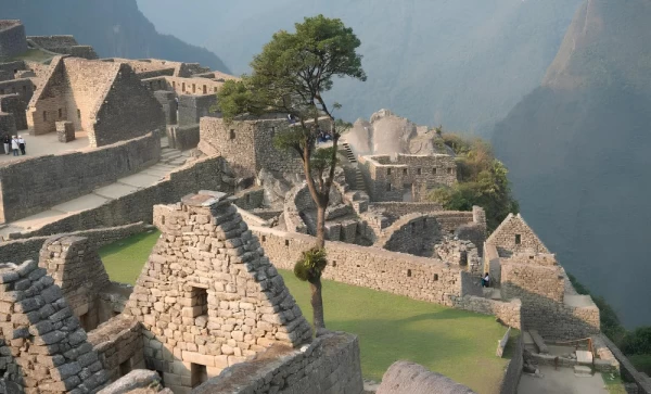 The ancient stone structures of Machu Picchu