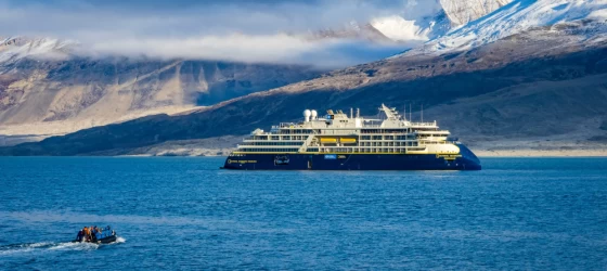 Navigating through icy waters aboard National Geographic Endurance