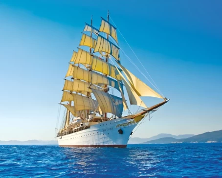 Ship Sea Cloud under full sail