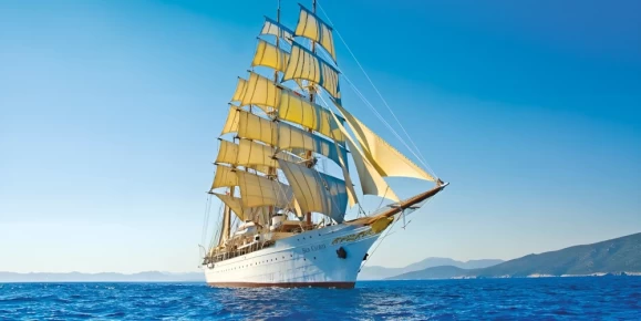 Ship Sea Cloud under full sail